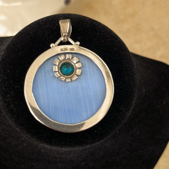 Stunning Sajen Sterling Silver Blue Mermaid Pendant With Gorgeous Gemsto… - Picture 6 of 6